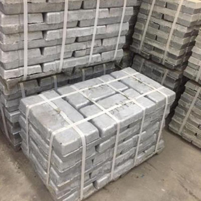 Слиток чистые поверхностные 99,995% 420 x 205 x 55mm цинка JIS AISI