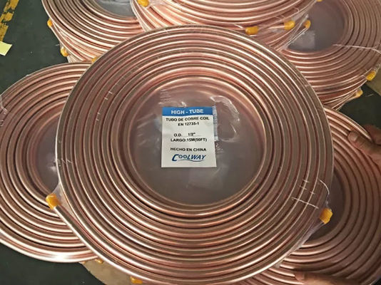 Трубка ровной катушки трубы раны H65 22mm медной чистая медная для блинчика
